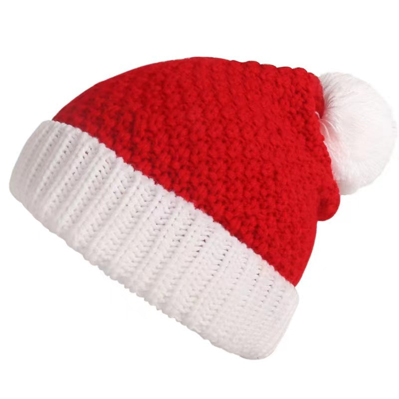 Wholesale Pom-pom  belt hat knitted wool hat