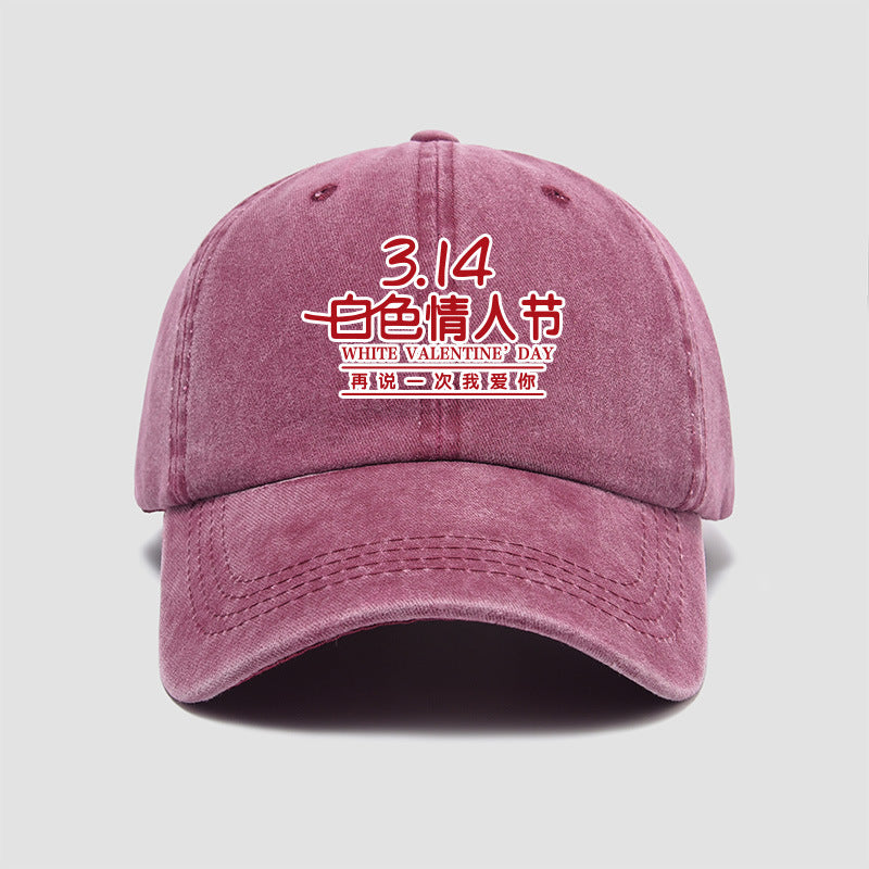 Wholesale March 14th White Day Say I Love You Again Hat Baseball Cap