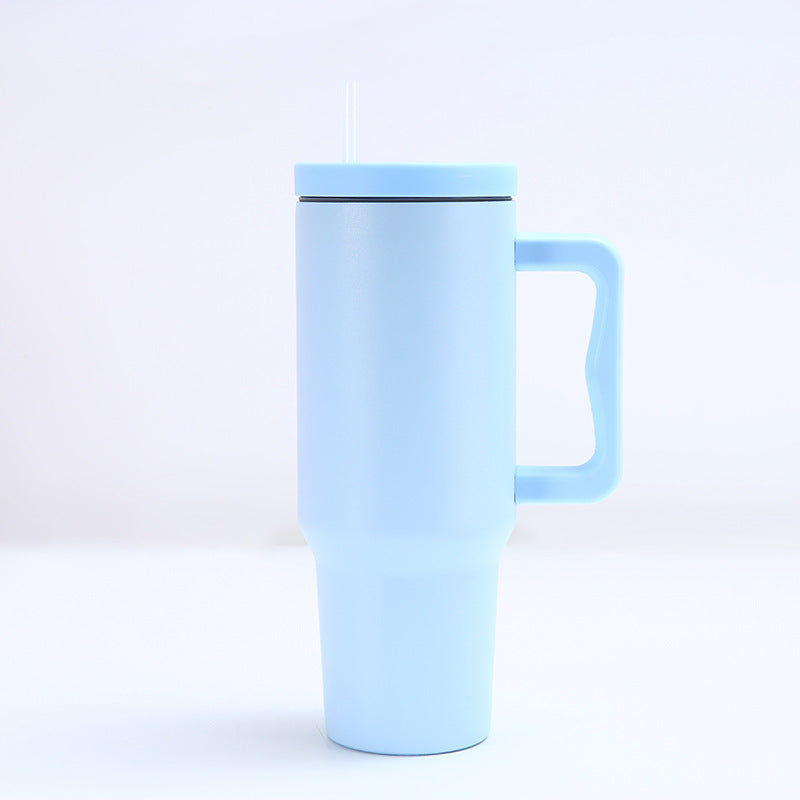 Wholesale 304 stainless steel 40oz ice cup car handle straw thermos cup