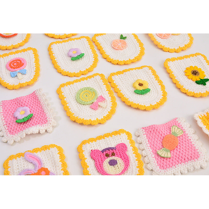 Wholesale Cute Cartoon Embroidered Fabric Patches With Floral And Fruit Designs For Clothing And Bags