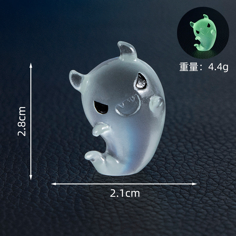 Wholesale Resin  Luminous Ghost Pumpkin Desktop Figurine Decoration for Gift Resale