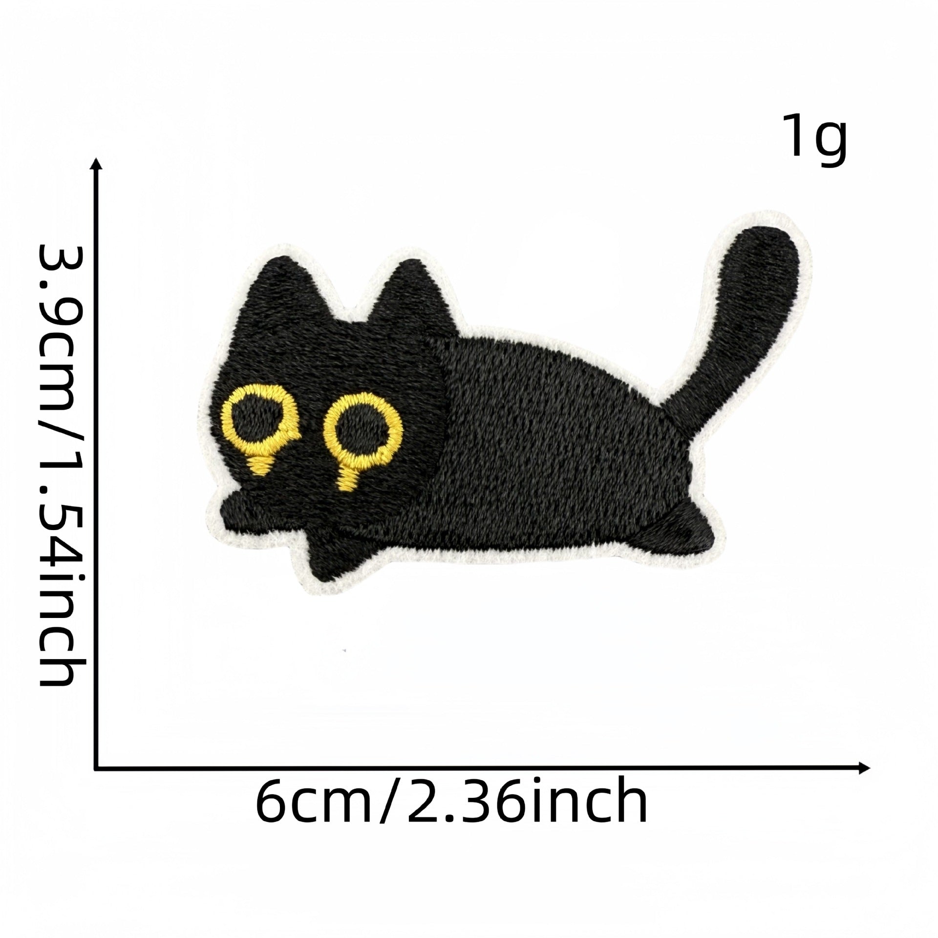 Wholesale Black cat embroidered patch accessories