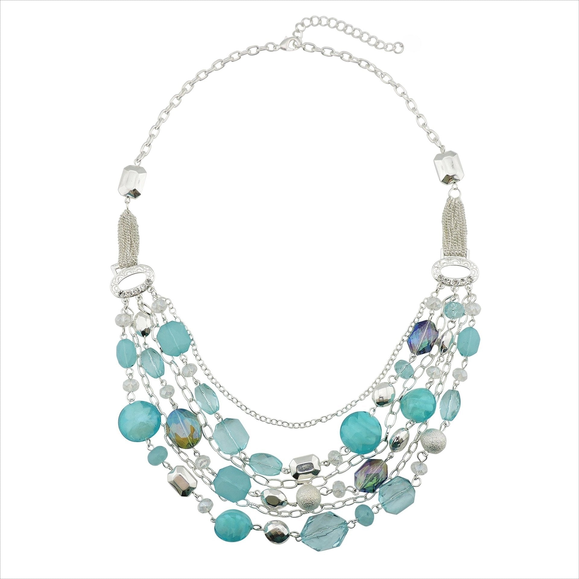 Wholesale Multi-layer Glass Bead Acrylic Necklace