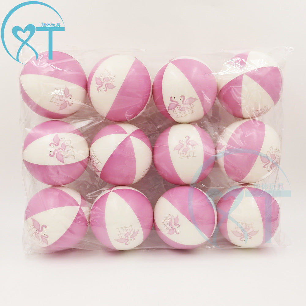 Wholesale 63mm beach ball pu ball foam pressure ball decompression toy pu decompression Macaron beach ball