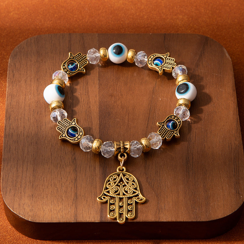 Wholesale Evil Eye Colorful Crystal Bracelet