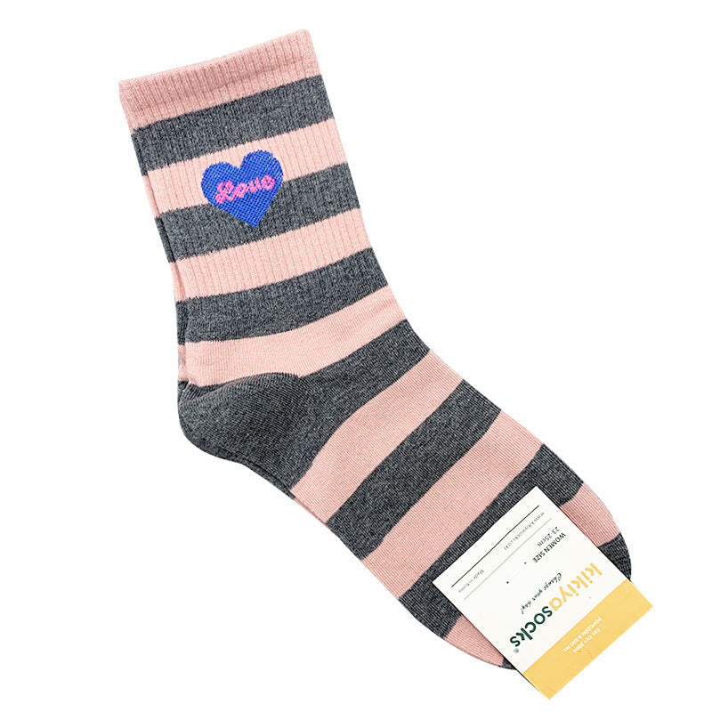 Wholesale Love Combination Women's Mid-tube Cotton Socks