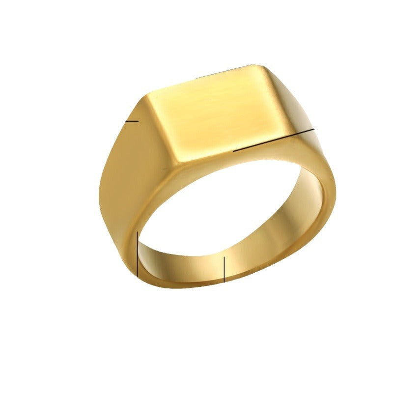 Wholesale Vintage polished stainless steel titanium ring