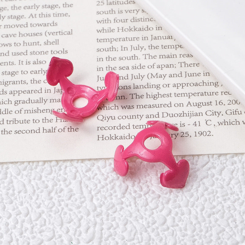 Wholesale of 100PCS/PACK Heart-shaped Flower Holders Paired with Bright Painted Perforated Beads and Acrylic Beads