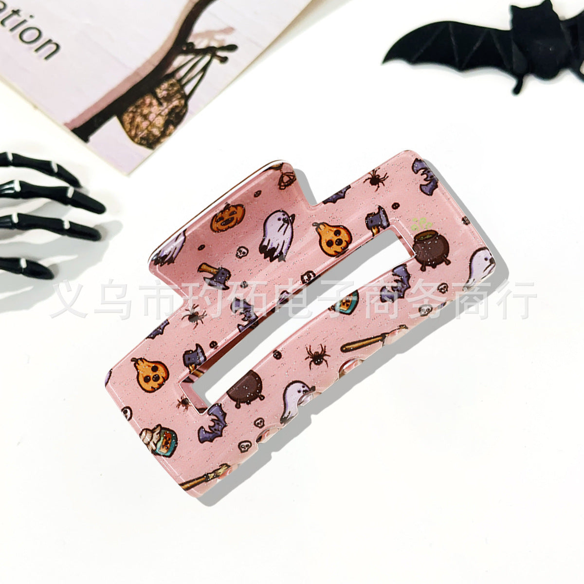 Wholesale  Skull Bat Ghost Square Grab Clip