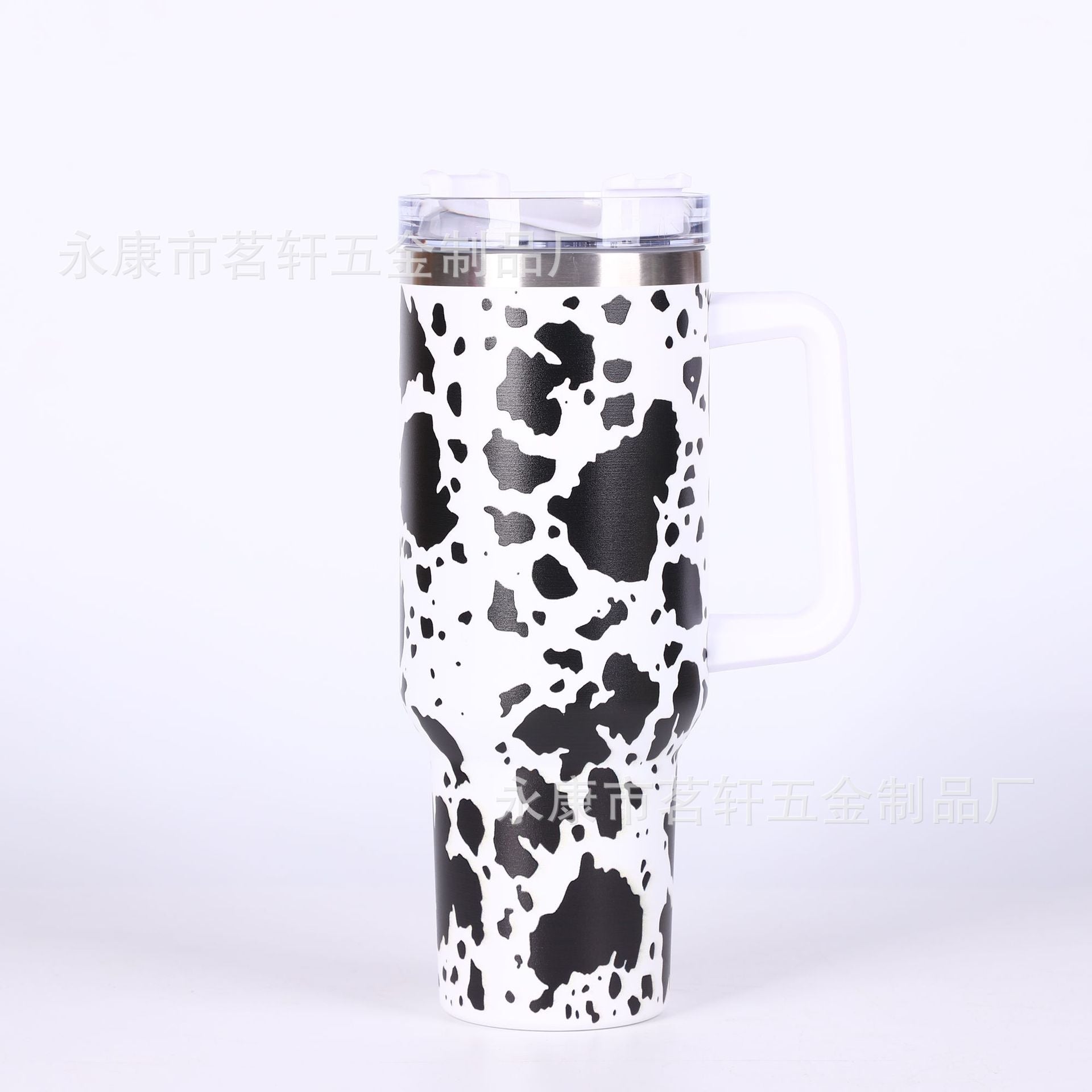 Wholesale Tumbler Cow Pattern Stainless Steel Thermos Cup 40oz with Handle Tumbler Ice Cup