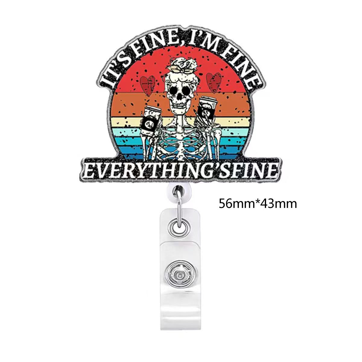 Wholesale Acrylic DIY Patch Telescopic Badge Clip Badge Reels