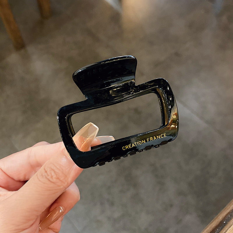 Wholesale Geometric Square Acetate Leopard Print Plastic Hair Clips