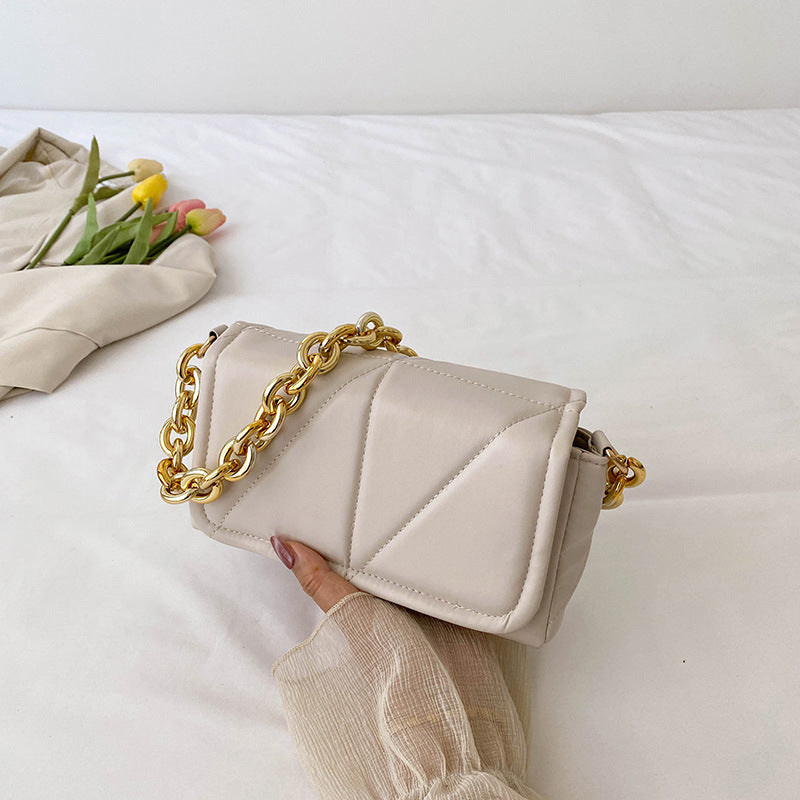 Wholesale Solid Color Casual Simple Chain Shoulder Armpit Small Square Bag