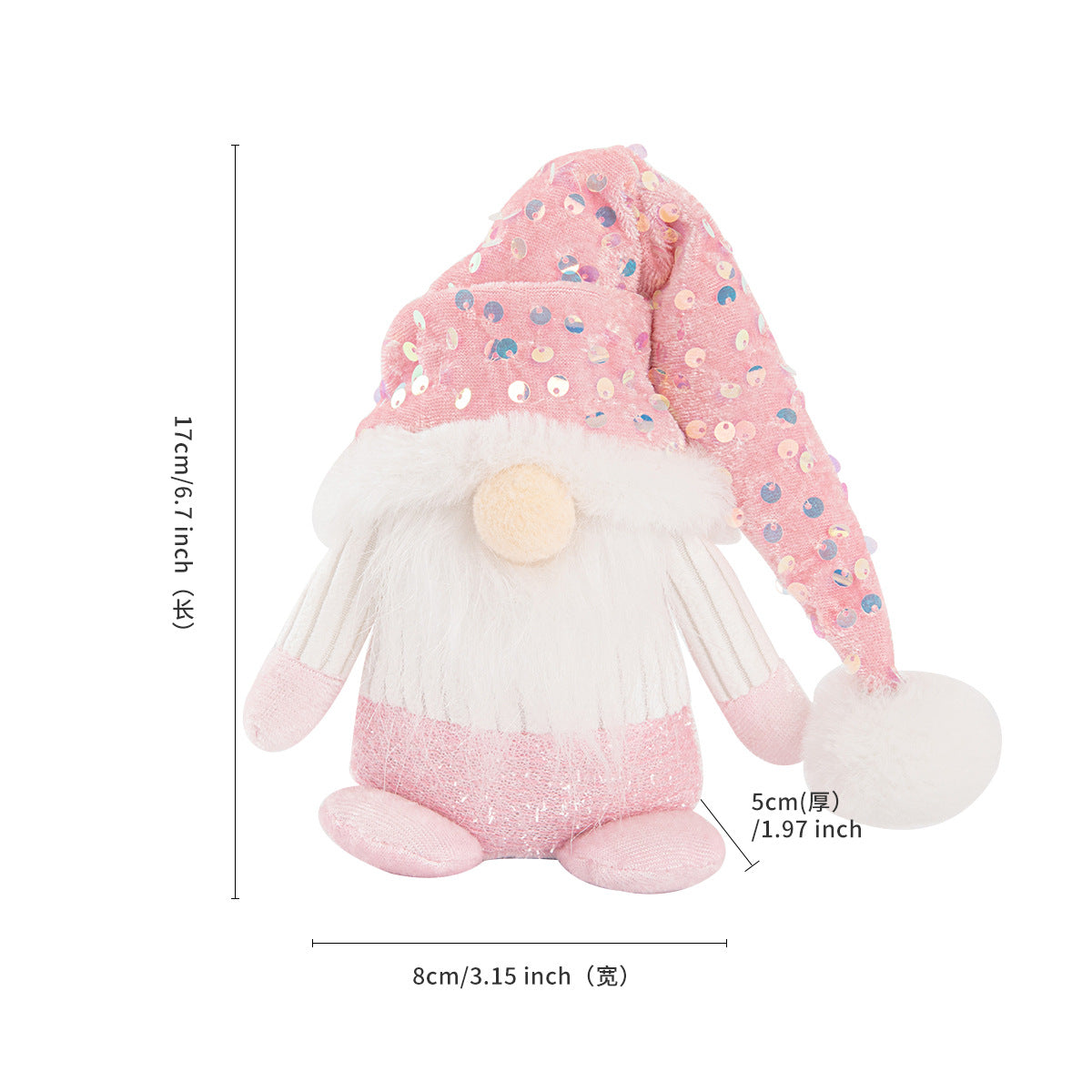 Wholesale Christmas Doll Knitted Pointed Hat Sitting Decoration