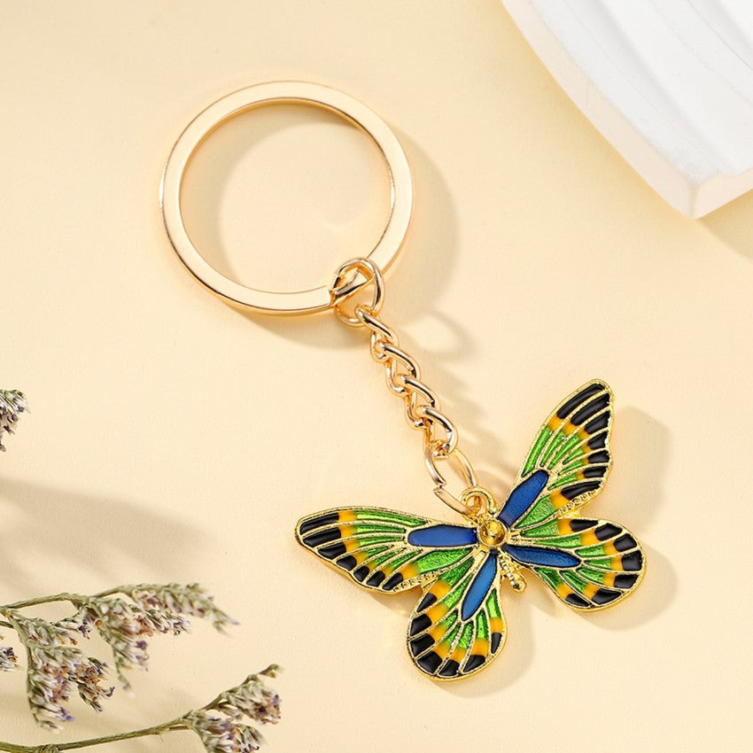 Llavero de metal de mariposa al por mayor
