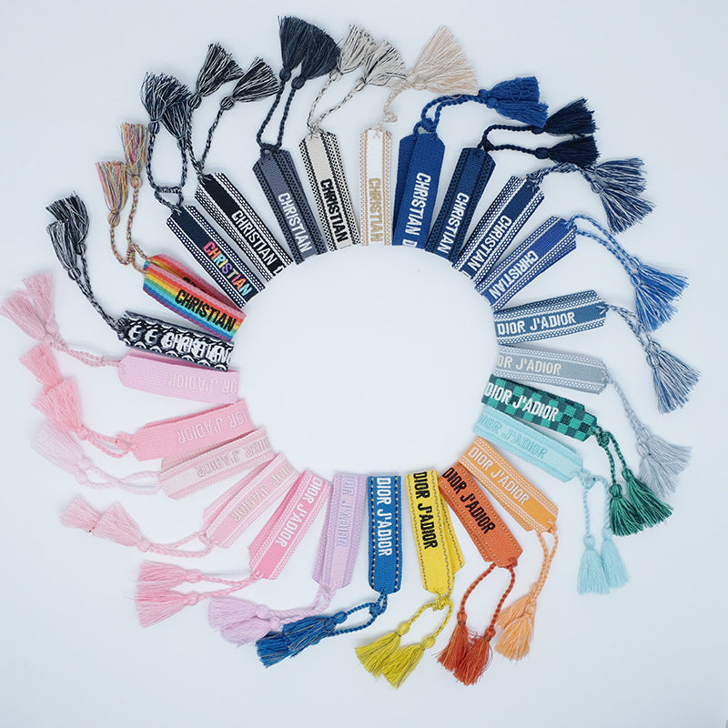 Wholesale Mother's Day MAMA Fabric Woven Bracelet