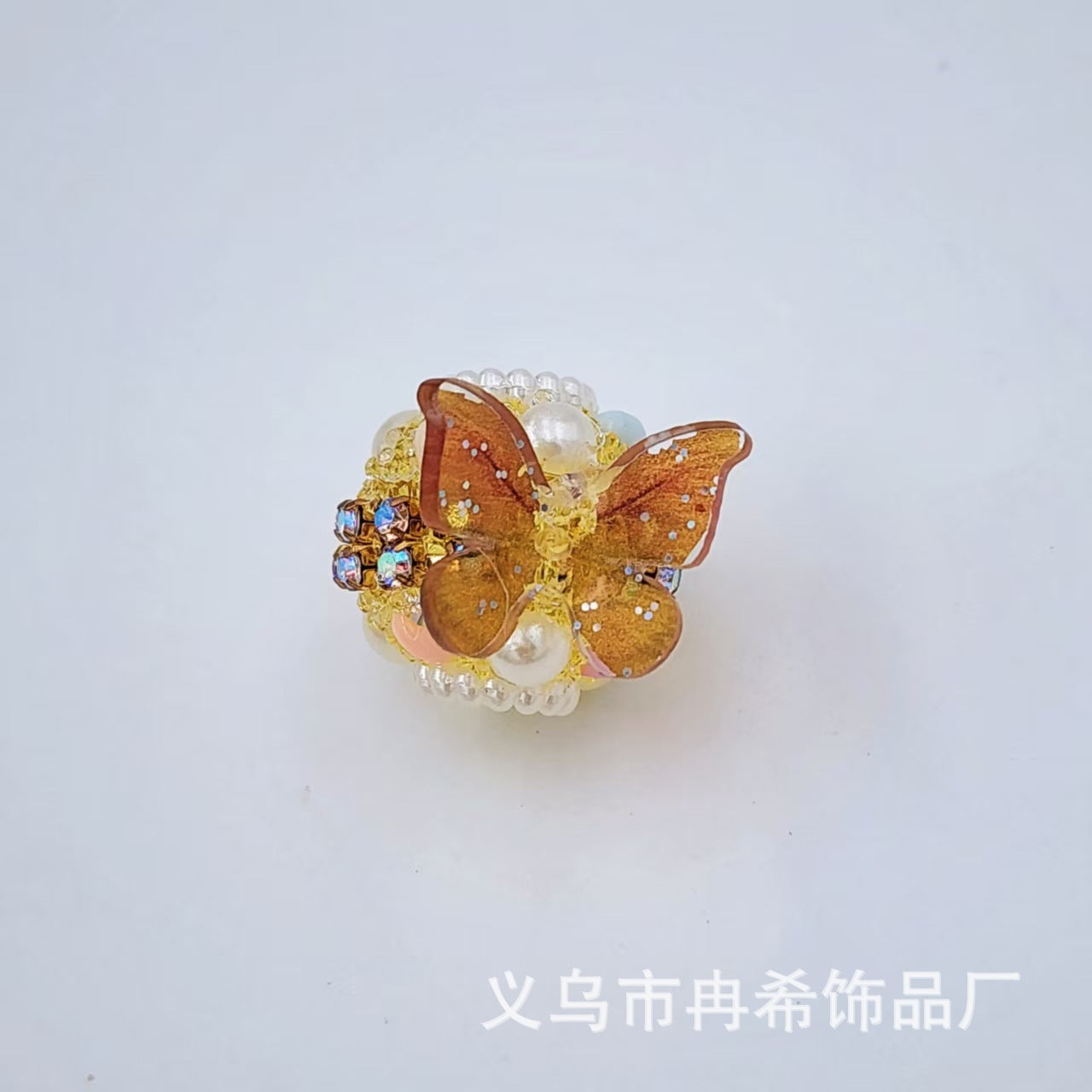 Wholesale 10pcs  Butterfly Love Soft Sugar Straight Hole Heavy Beads DIY Mobile Phone Chain Beads