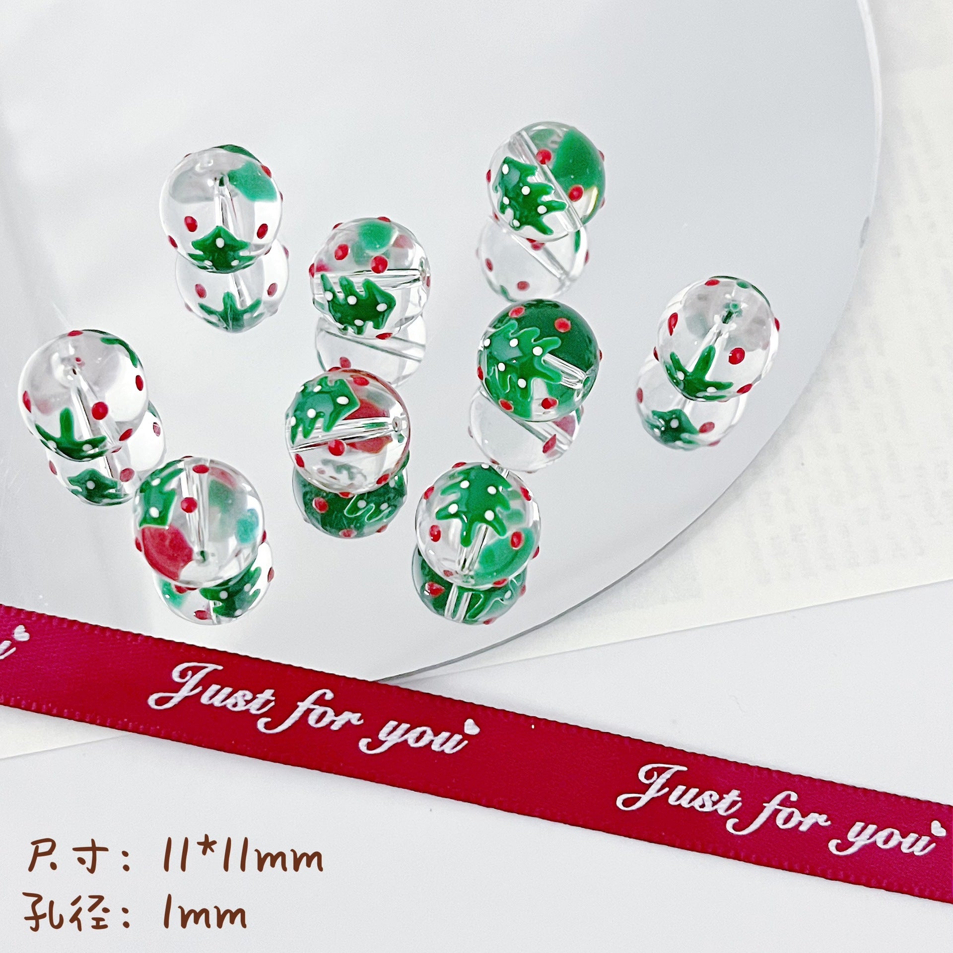 Wholesale 10pcs Santa Claus Snowflake Christmas Series Beads