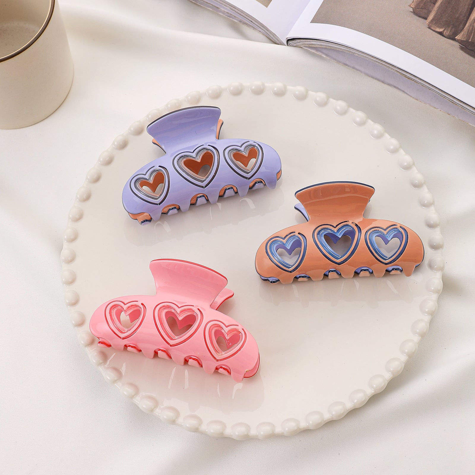 Wholesale Valentine's Day Autumn and Winter Large Shark Clip Hair Clips