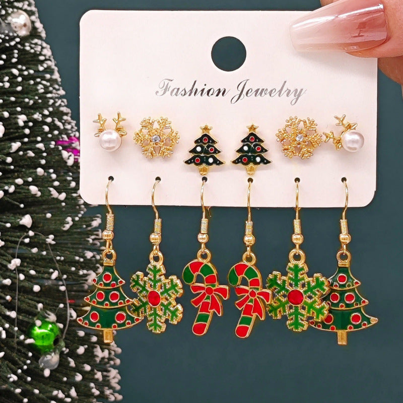 Wholesale Alloy Snowman  Gift Earrings