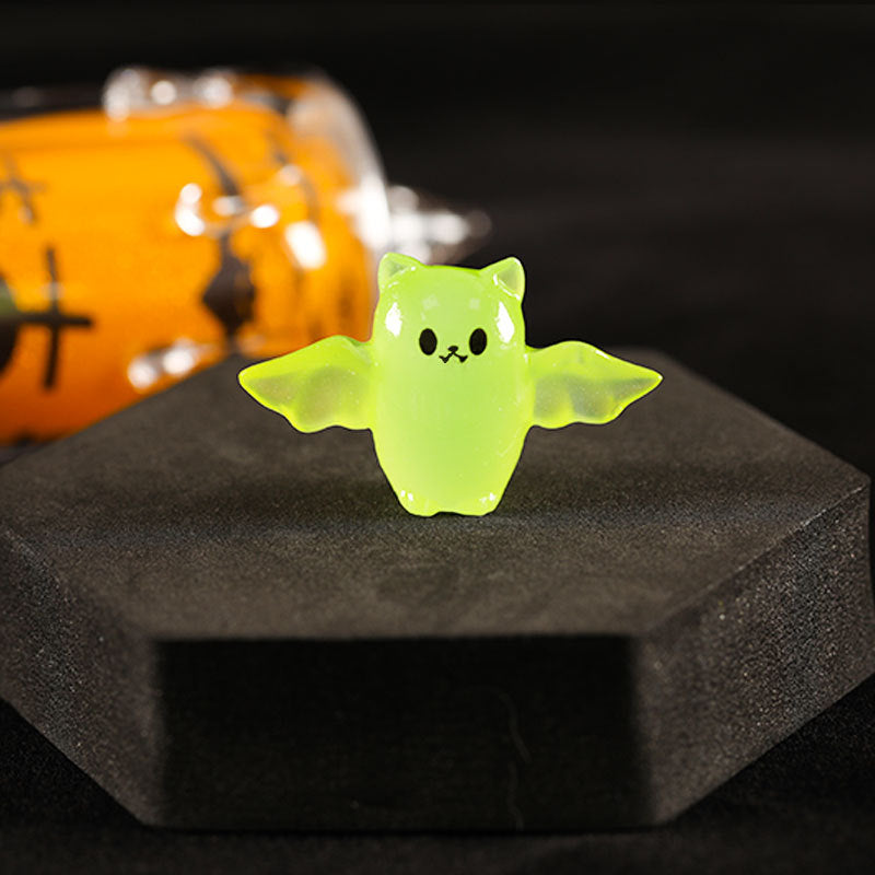 Wholesale Cute Resin  Ghost Cat Figurine – Glow-in-the-Dark DIY Pendant for Home Decor,  Party Gift,  Craft Supply