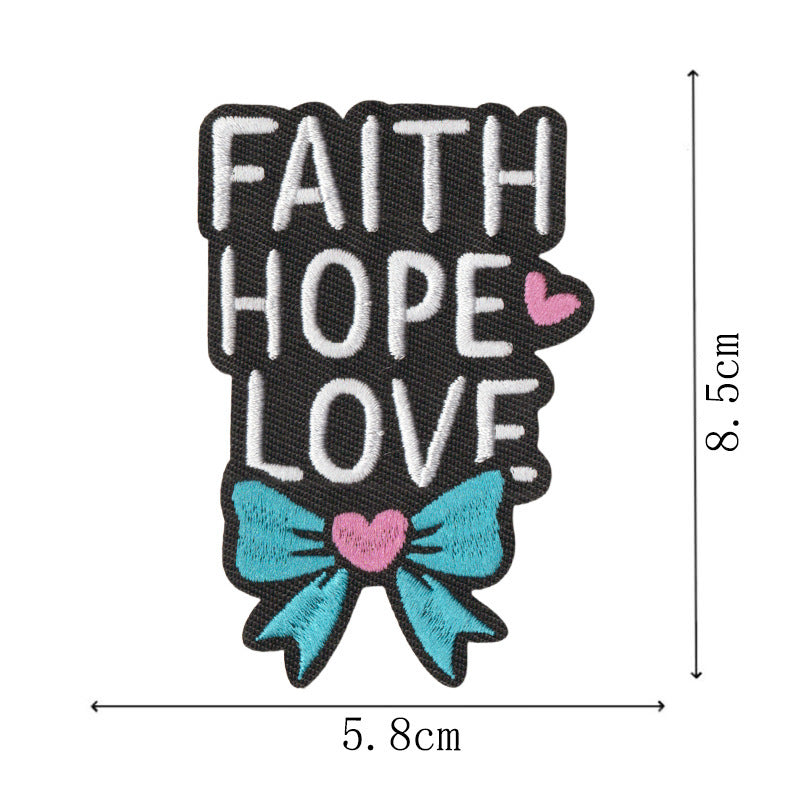 Wholesale Embroidered Letter Patches Set Of 9 Heat Glue Back DIY Towel Craft Supply