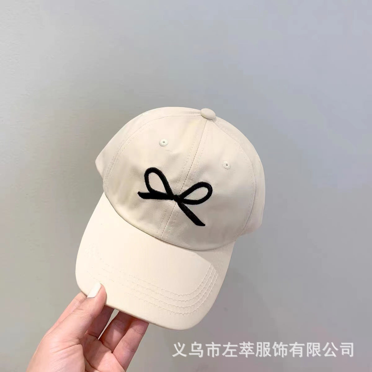Wholesale Girls Sweet Embroidered Bow Cap
