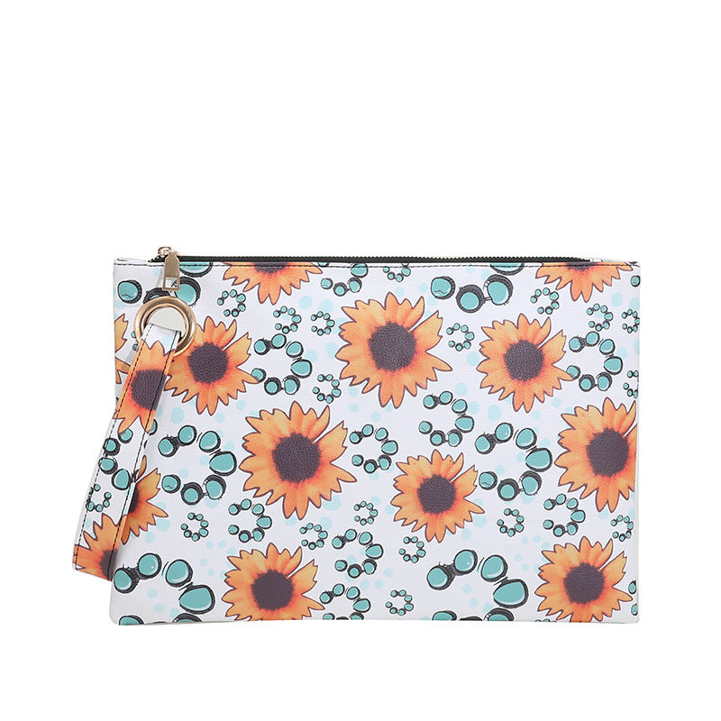 Wholesale Western Aztec Printed Envelope PU Handbag