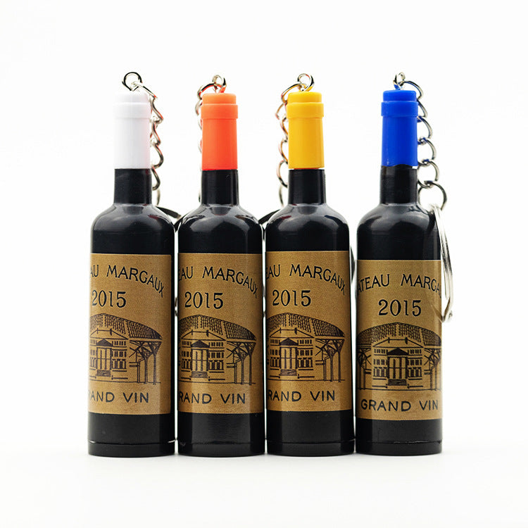 Wholesale Resin Simulation Mini Wine Bottle Beverage Bottle Keychain