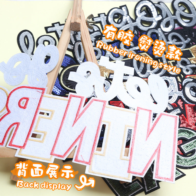 Wholesale Team sequin sports embroidery DIY Patches