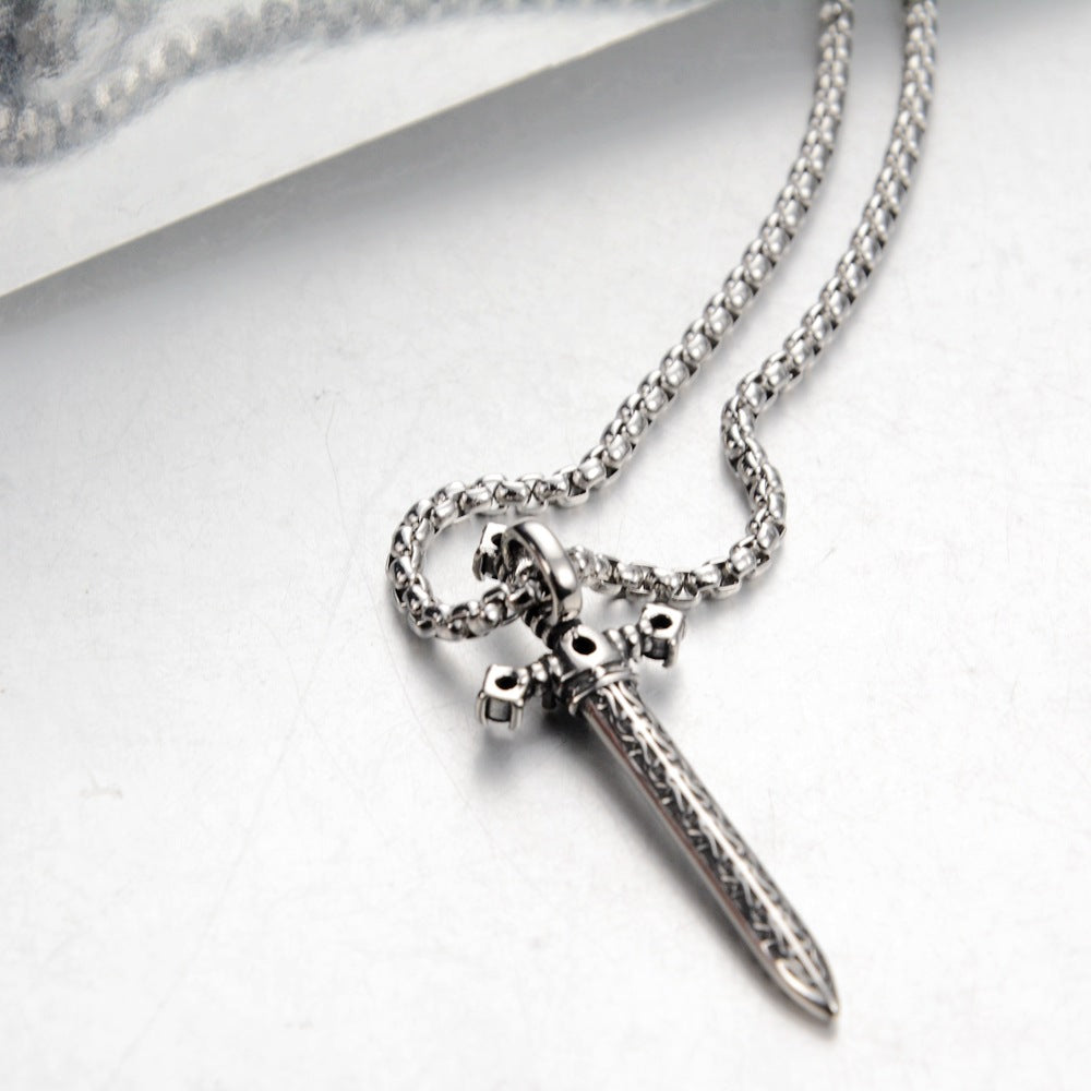 Wholesale Hip-Hop All-match Titanium Steel Diamond-encrusted Sword
