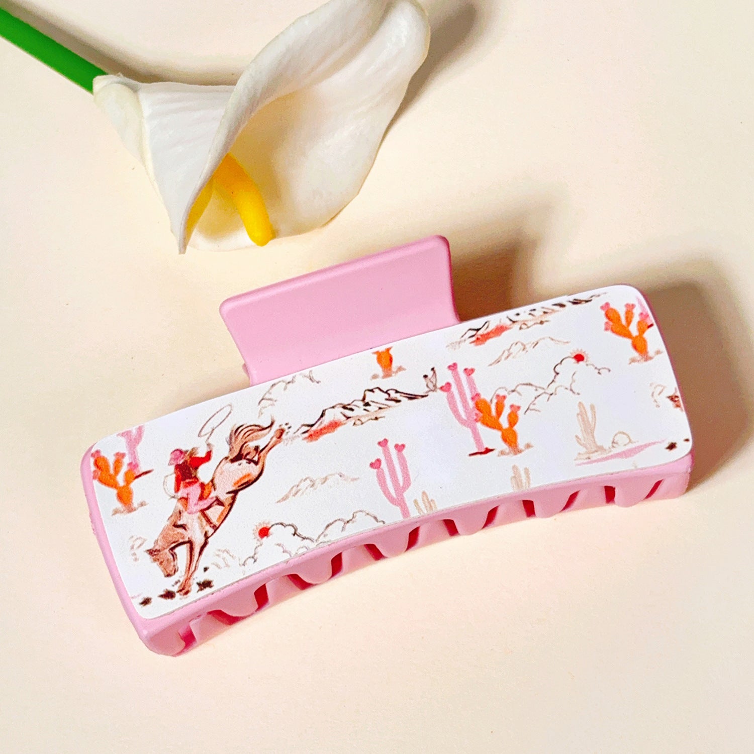 Wholesale Western cowboy print leather grabber