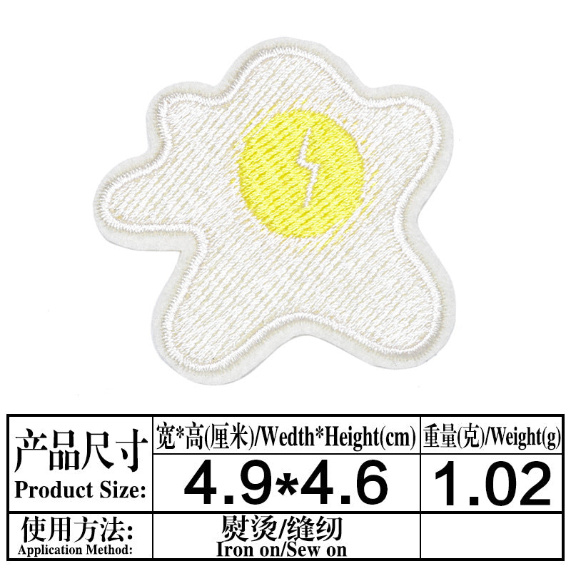 Wholesale Burger Sausage Hot Dog Pizza Cartoon Embroidery DIY Patches