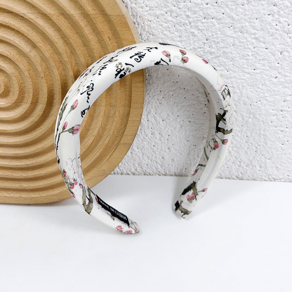Wholesale Letter Ink Printing Wide Edge Fabric Headband