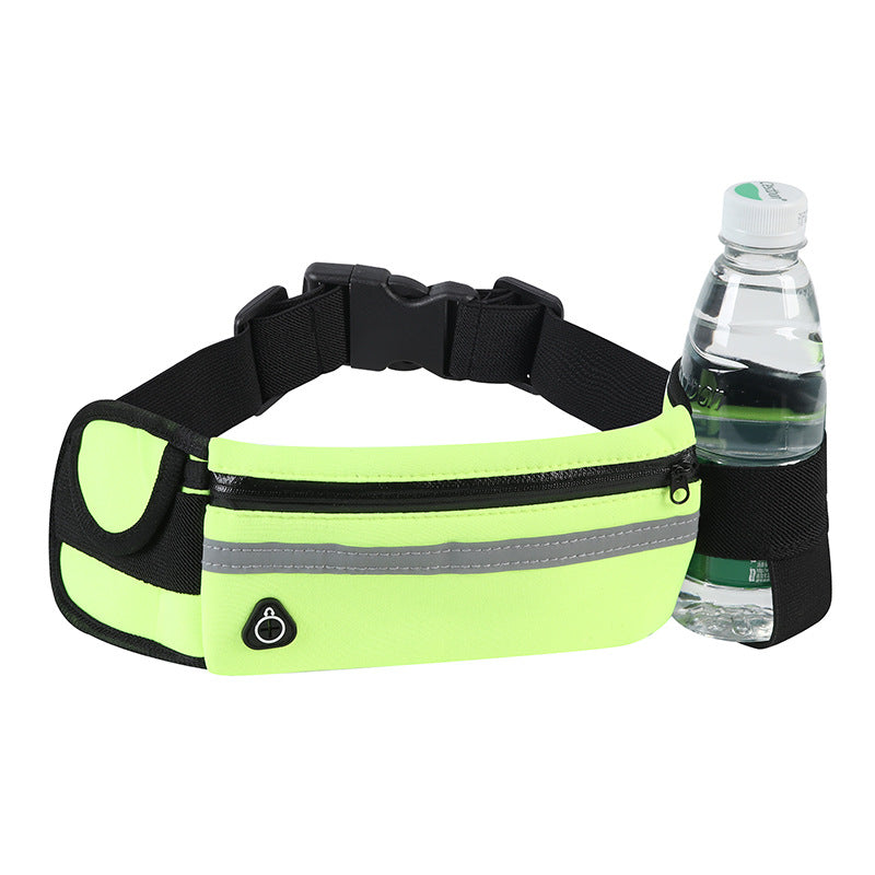 Wholesale Silk screen printing outdoor sports waist bag mobile phone running belt multifunctional men and women invisible water bottle bag