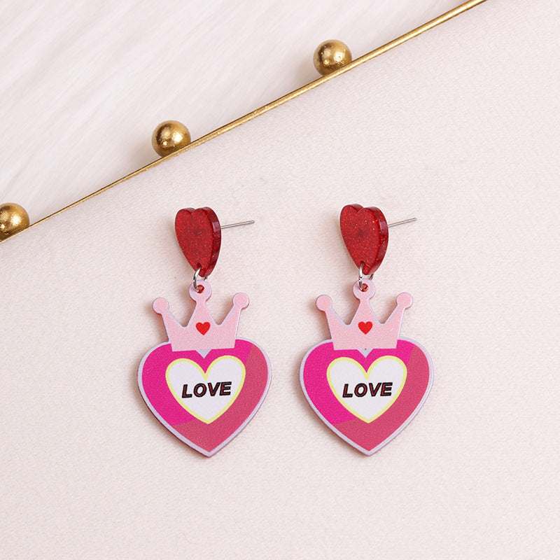 Wholesale Valentine's Day Love Envelope Car Dwarf Acrylic Earrings