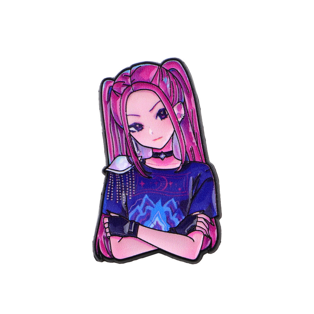 Wholesale Personalized girl brooch cartoon metal badge