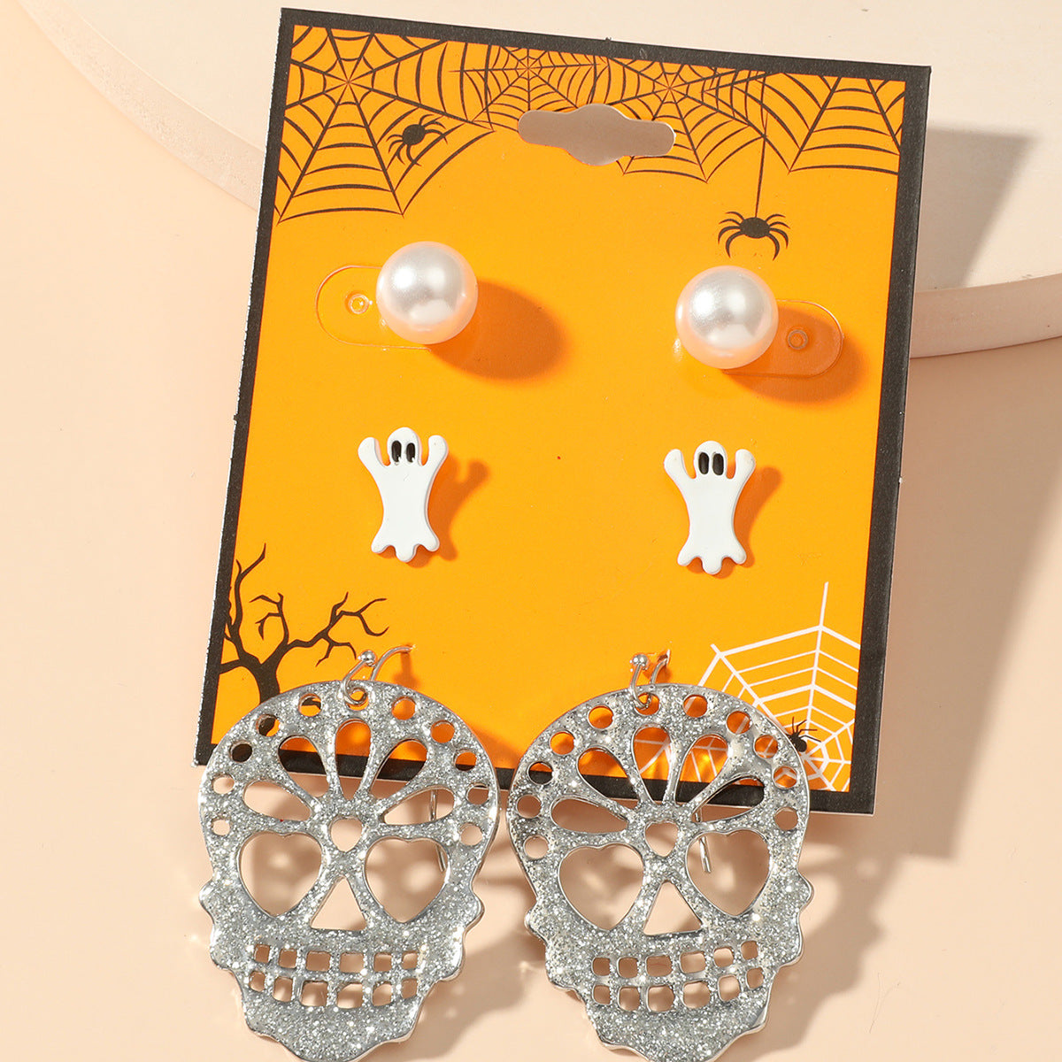 Wholesale  Devil Bat  Pumpkin Earrings For Women Alloy Electroplated Jewelry Accessory Trendy Party Gift Boutique Resale