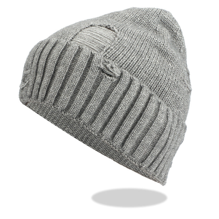 Wholesale Couple Winter Warmth Knitted Hairline Face Friendly Ear Protector Knitted Perforated Cold Hat