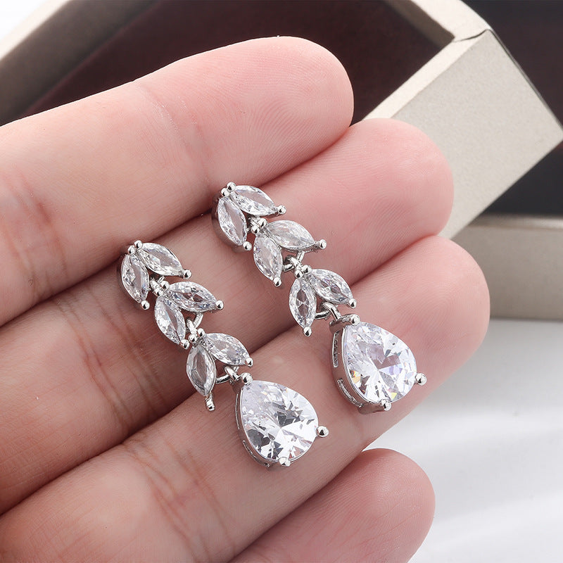 Wholesale Zircon Copper Earrings