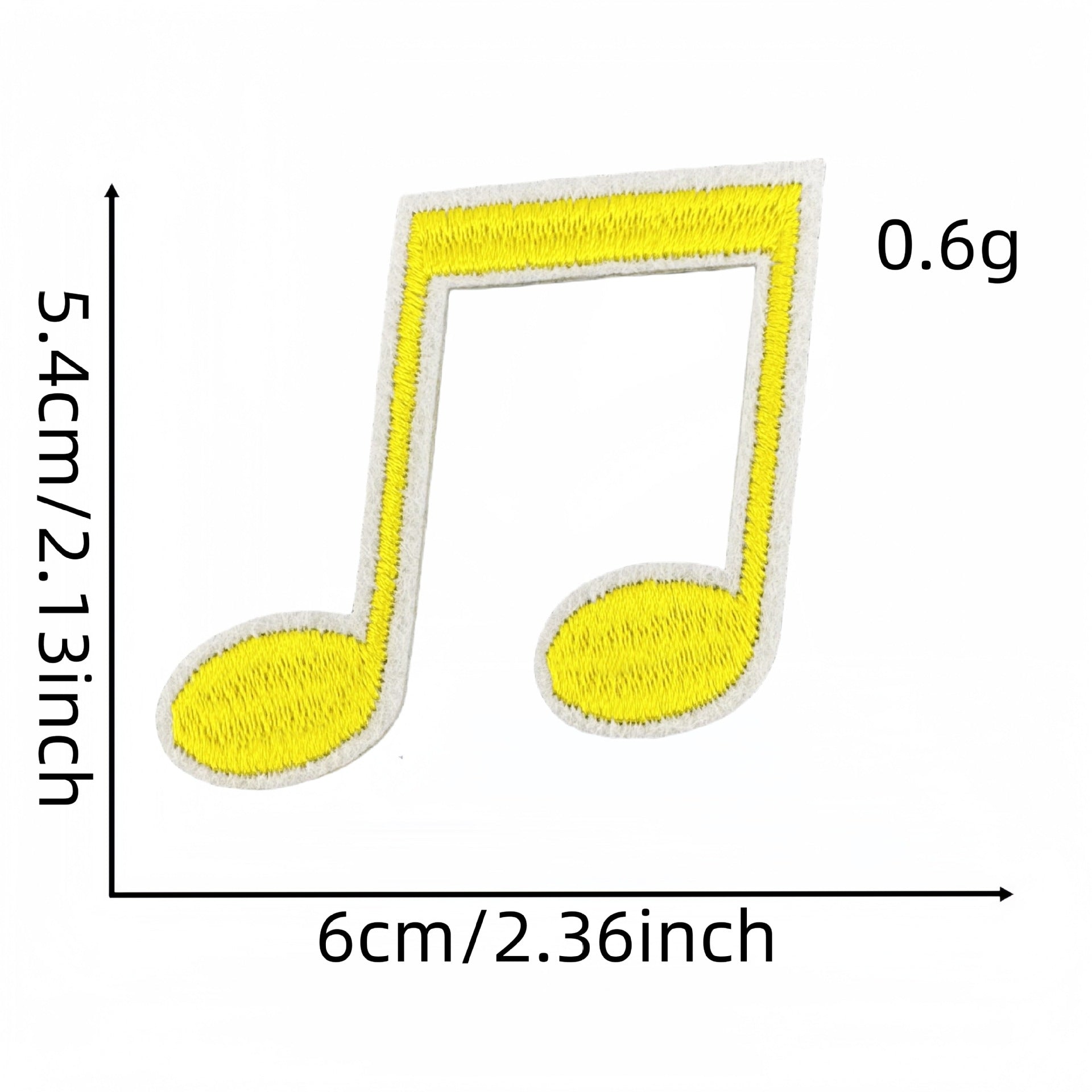 Wholesale Fashion Musical Note Iron On Cloth Patches For DIY Clothing Decoration Boutique Accessory