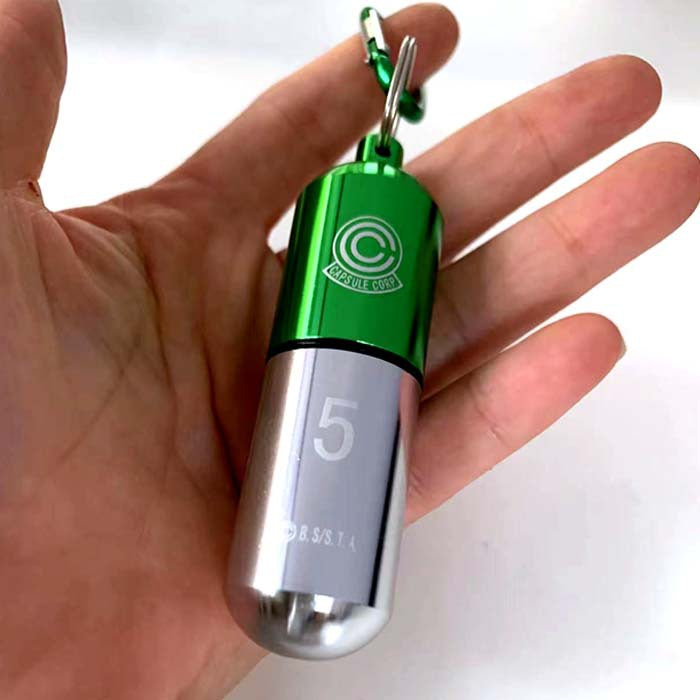 Wholesale Time Capsule Bottle Pill Shape Aluminum Alloy Toothpick Box Keychain