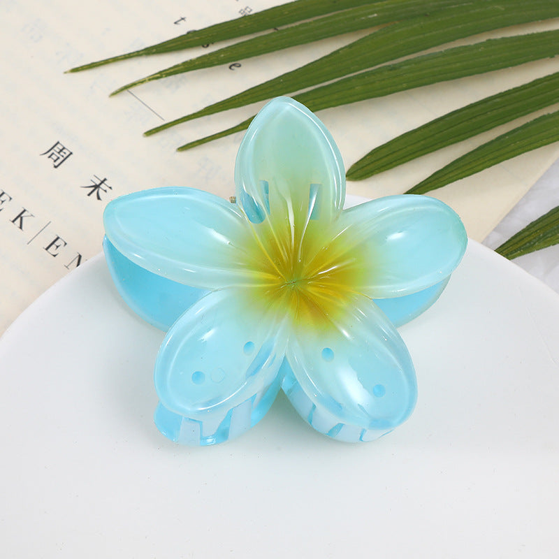 Wholesale colorful acrylic frangipani hairpins