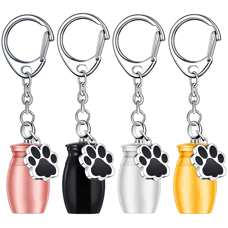 Wholesale Commemorative Pet Ashes Box Zinc Alloy Keychain