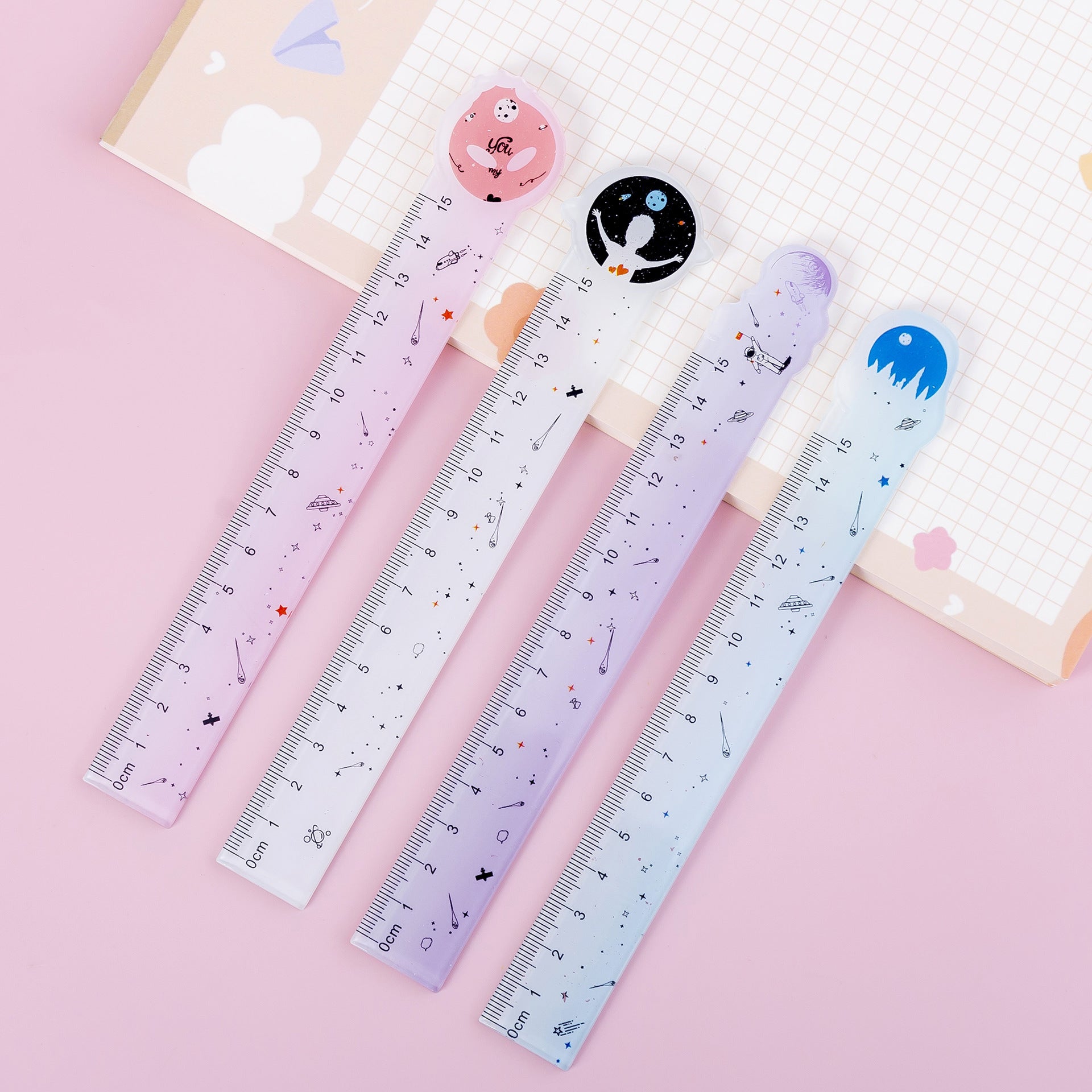 Wholesale Cute Semi Transparent Plastic Rulers