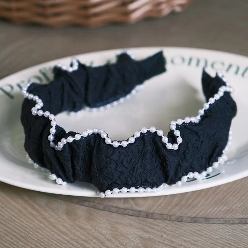 Wholesale Large Bow Cream White Simple Headband