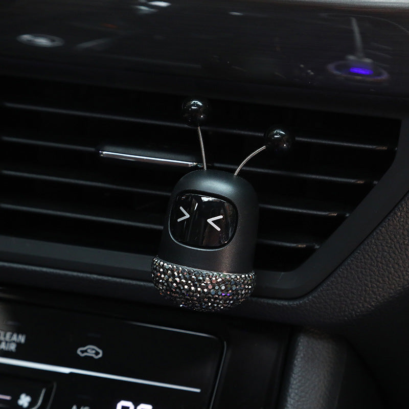 Wholesale Diamond-encrusted Robot Aromatherapy Car Air Outlet Plastic Will Swing The Aromatherapy