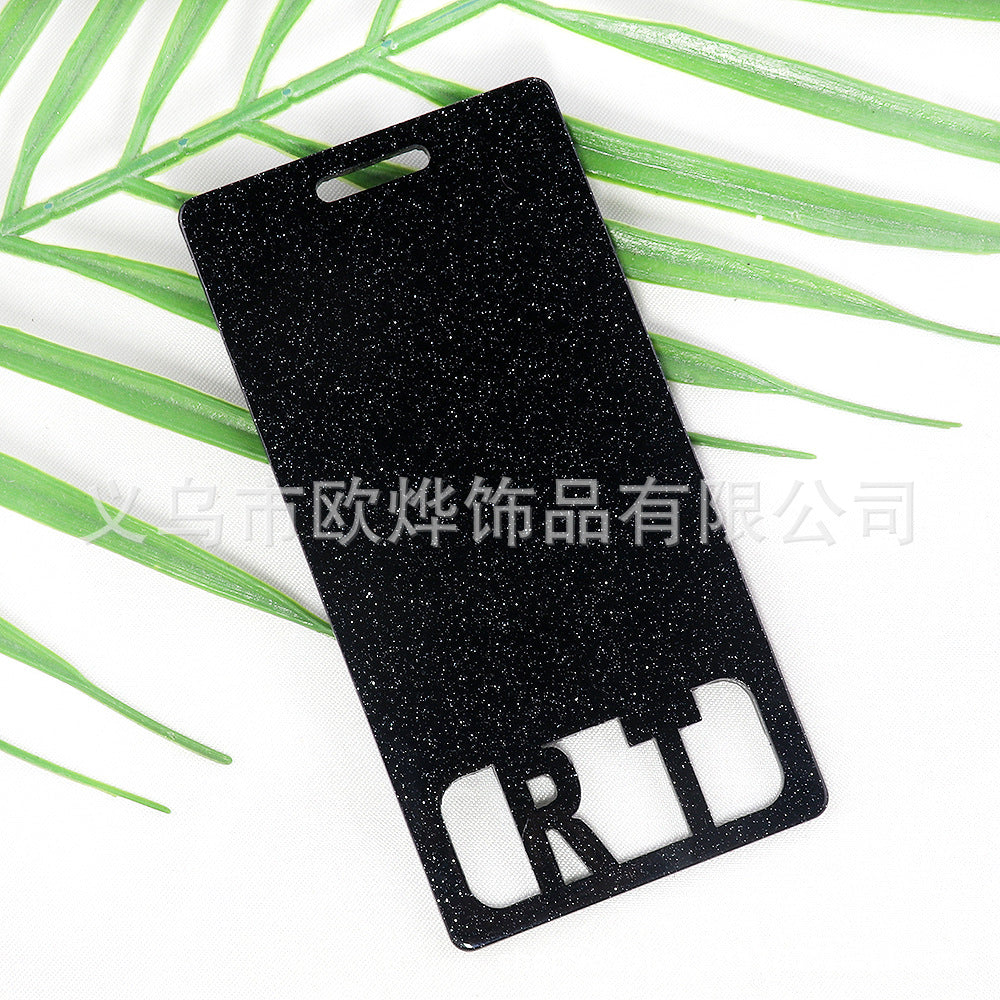 Wholesale 10pcs New Blank Glitter Acrylic Hollow Letter DIY Pendant Bookmark