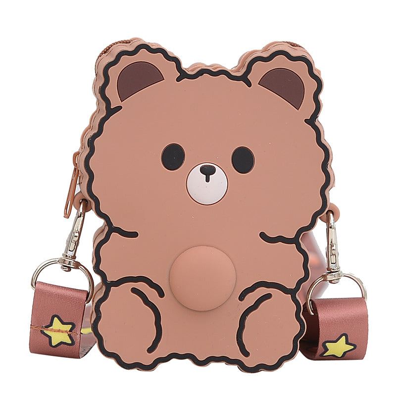 Wholesale Silicone Cartoon Cute Rabbit Bear One Shoulder Kids Bag