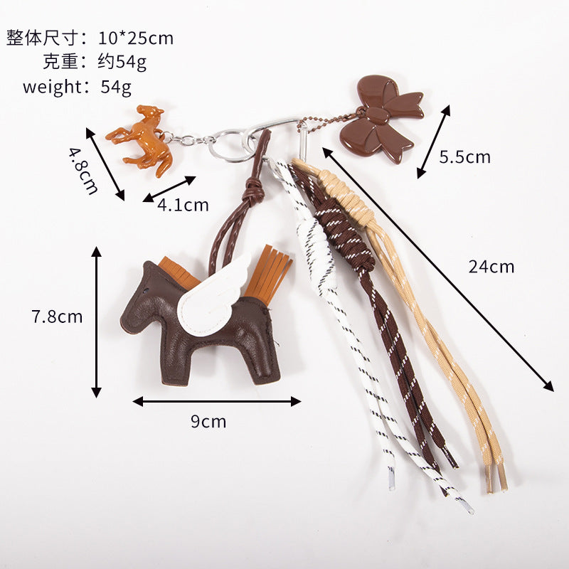 Wholesale Cute  Pegasus pendant with braided rope key